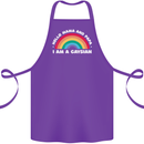 Hello Mama & Papa Im a Gaysian LGBT Cotton Apron 100% Organic Purple