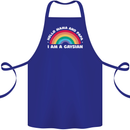 Hello Mama & Papa Im a Gaysian LGBT Cotton Apron 100% Organic Royal Blue