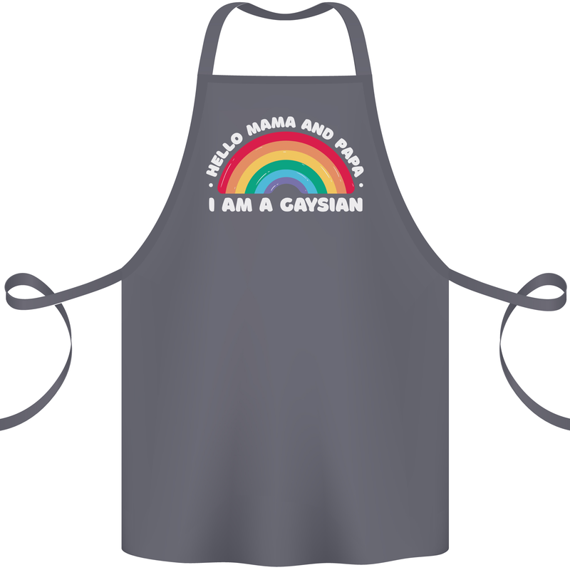 Hello Mama & Papa Im a Gaysian LGBT Cotton Apron 100% Organic Steel