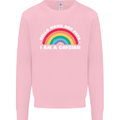 Hello Mama & Papa Im a Gaysian LGBT Kids Sweatshirt Jumper Light Pink