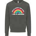 Hello Mama & Papa Im a Gaysian LGBT Kids Sweatshirt Jumper Storm Grey