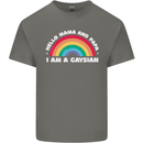 Hello Mama & Papa Im a Gaysian LGBT Kids T-Shirt Childrens Charcoal