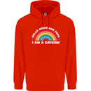 Hello Mama & Papa Im a Gaysian LGBT Mens 80% Cotton Hoodie Bright Red
