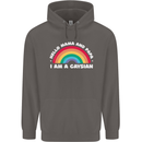Hello Mama & Papa Im a Gaysian LGBT Mens 80% Cotton Hoodie Charcoal
