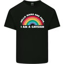 Hello Mama & Papa Im a Gaysian LGBT Mens Cotton T-Shirt Tee Top Black