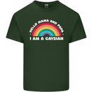 Hello Mama & Papa Im a Gaysian LGBT Mens Cotton T-Shirt Tee Top Forest Green