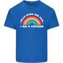 Hello Mama & Papa Im a Gaysian LGBT Mens Cotton T-Shirt Tee Top Royal Blue