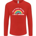 Hello Mama & Papa Im a Gaysian LGBT Mens Long Sleeve T-Shirt Red