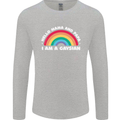 Hello Mama & Papa Im a Gaysian LGBT Mens Long Sleeve T-Shirt Sports Grey