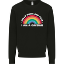 Hello Mama & Papa Im a Gaysian LGBT Mens Sweatshirt Jumper Black