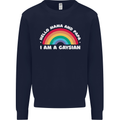 Hello Mama & Papa Im a Gaysian LGBT Mens Sweatshirt Jumper Navy Blue
