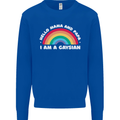 Hello Mama & Papa Im a Gaysian LGBT Mens Sweatshirt Jumper Royal Blue