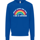 Hello Mama & Papa Im a Gaysian LGBT Mens Sweatshirt Jumper Royal Blue
