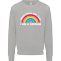 Hello Mama & Papa Im a Gaysian LGBT Mens Sweatshirt Jumper Sports Grey