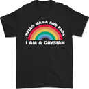 Hello Mama & Papa Im a Gaysian LGBT Mens T-Shirt 100% Cotton Black