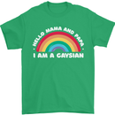 Hello Mama & Papa Im a Gaysian LGBT Mens T-Shirt 100% Cotton Irish Green