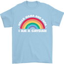 Hello Mama & Papa Im a Gaysian LGBT Mens T-Shirt 100% Cotton Light Blue