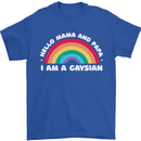 Hello Mama & Papa Im a Gaysian LGBT Mens T-Shirt 100% Cotton Royal Blue