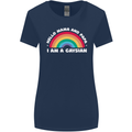 Hello Mama & Papa Im a Gaysian LGBT Womens Wider Cut T-Shirt Navy Blue