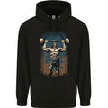 Hercules Gym Bodybuilding Weightlifting Training Mens 80% Cotton Hoodie Black