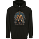 Hercules Gym Bodybuilding Weightlifting Training Mens 80% Cotton Hoodie Black