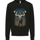 Hercules Gym Bodybuilding Weightlifting Training Mens Sweatshirt Jumper Black