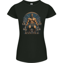 Hercules Gym Bodybuilding Weightlifting Training Womens Petite Cut T-Shirt Black