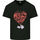 Here's to a Tolerable New Year Cigarette Lighter Mens V-Neck Cotton T-Shirt Black