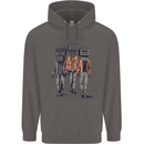 Hi-Fi Head Obscure Music Mens 80% Cotton Hoodie Charcoal