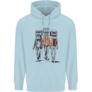 Hi-Fi Head Obscure Music Mens 80% Cotton Hoodie Light Blue