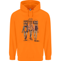 Hi-Fi Head Obscure Music Mens 80% Cotton Hoodie Orange