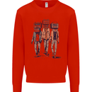 Hi-Fi Head Obscure Music Mens Sweatshirt Jumper Bright Red