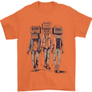 Hi-Fi Head Obscure Music Mens T-Shirt 100% Cotton Orange