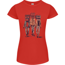 Hi-Fi Head Obscure Music Womens Petite Cut T-Shirt Red