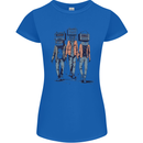 Hi-Fi Head Obscure Music Womens Petite Cut T-Shirt Royal Blue
