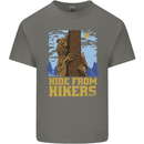 Hide From Hikers Funny Grizzly Bear Hiking Mens Cotton T-Shirt Tee Top Charcoal