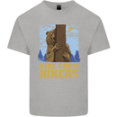 Hide From Hikers Funny Grizzly Bear Hiking Mens Cotton T-Shirt Tee Top Sports Grey