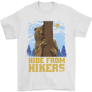Hide From Hikers Funny Grizzly Bear Hiking Mens T-Shirt 100% Cotton White