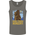 Hide From Hikers Funny Grizzly Bear Hiking Mens Vest Tank Top Charcoal