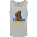 Hide From Hikers Funny Grizzly Bear Hiking Mens Vest Tank Top Sports Grey