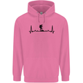 Hiking ECG Walking Rambling Trekking Pulse Childrens Kids Hoodie Azalea