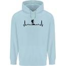 Hiking ECG Walking Rambling Trekking Pulse Childrens Kids Hoodie Light Blue