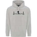 Hiking ECG Walking Rambling Trekking Pulse Childrens Kids Hoodie Sports Grey