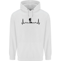 Hiking ECG Walking Rambling Trekking Pulse Childrens Kids Hoodie White