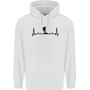 Hiking ECG Walking Rambling Trekking Pulse Childrens Kids Hoodie White