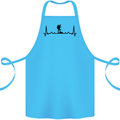 Hiking ECG Walking Rambling Trekking Pulse Cotton Apron 100% Organic Turquoise