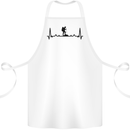 Hiking ECG Walking Rambling Trekking Pulse Cotton Apron 100% Organic White