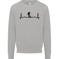 Hiking ECG Walking Rambling Trekking Pulse Kids Sweatshirt Jumper Sports Grey