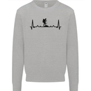Hiking ECG Walking Rambling Trekking Pulse Kids Sweatshirt Jumper Sports Grey