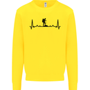 Hiking ECG Walking Rambling Trekking Pulse Kids Sweatshirt Jumper Yellow